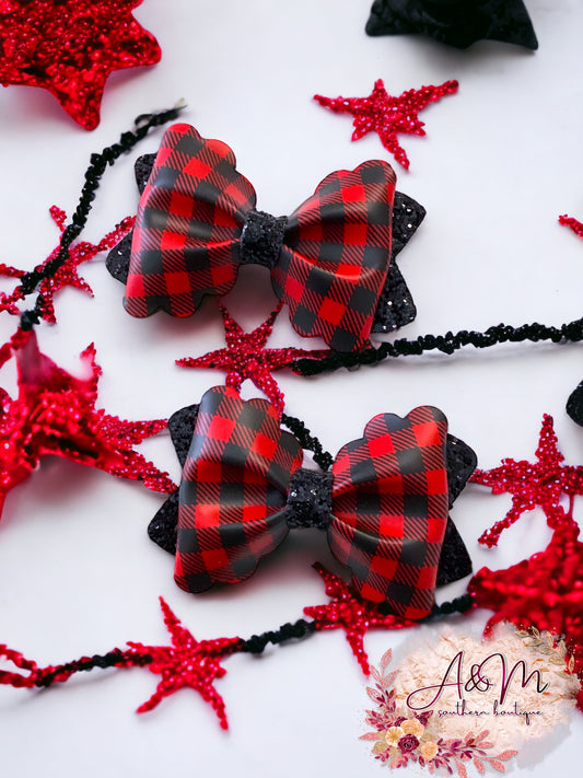 Christmas plaid bows